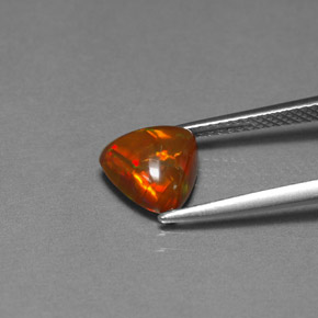 1.35캐럿 천연 다색 초콜릿 오팔, 투명한, 투명/반투명