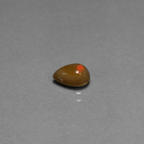 0.46캐럿 천연 멀티컬러 초콜릿 오팔, 배 모양, 7×4.2 mm, 불투명체
