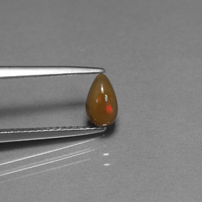 0.46캐럿 천연 멀티컬러 초콜릿 오팔, 배 모양, 7×4.2 mm, 불투명체