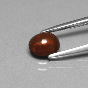 0.75캐럿 천연 멀티컬러 초콜릿 오팔, 타원형 컷, 7×5.8 mm, 불투명체