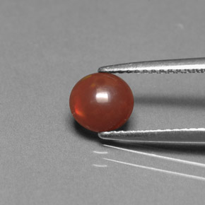 0.36캐럿 천연 멀티컬러 초콜릿 오팔, 타원형 컷, 6.6×6.2 mm, 불투명체