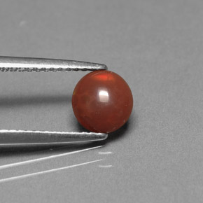 0.36캐럿 천연 멀티컬러 초콜릿 오팔, 타원형 컷, 6.6×6.2 mm, 불투명체