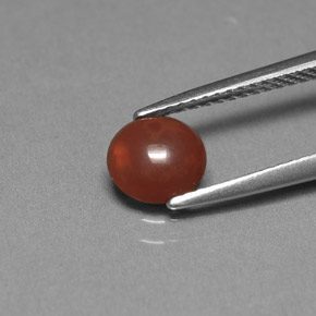 0.36캐럿 천연 멀티컬러 초콜릿 오팔, 타원형 컷, 6.6×6.2 mm, 불투명체
