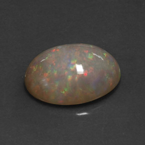 5.59캐럿 천연 멀티컬러 초콜릿 오팔, 타원형 컷, 16.5×12.6 mm, 불투명체