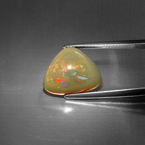 5.44캐럿 천연 멀티컬러 초콜릿 오팔, 트릴리언, 15.7×13 mm, 불투명체