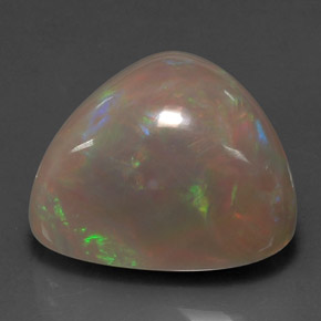 15.63캐럿 천연 멀티컬러 초콜릿 오팔, 트릴리언, 19.3×16.5 mm, 불투명체
