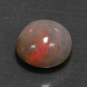 11.31캐럿 천연 멀티컬러 초콜릿 오팔, 라운드 컷, 16.18 mm, 불투명체