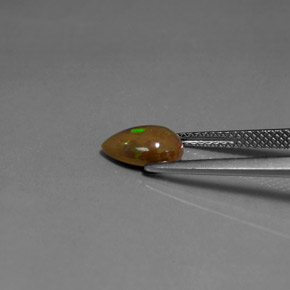 0.92캐럿 천연 멀티컬러 초콜릿 오팔, 배 모양, 9×6.1 mm, 불투명체