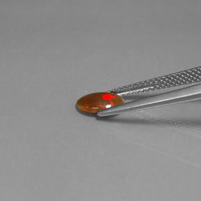 0.43캐럿 천연 멀티컬러 초콜릿 오팔, 타원형 컷, 7.5×5.4 mm, 불투명체