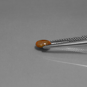 0.34캐럿 천연 다색 초콜릿 오팔, 타원형 컷, 불투명체