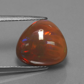 4.49캐럿 천연 멀티컬러 초콜릿 오팔, 멋진 모양, 12×10.9 mm, 불투명체