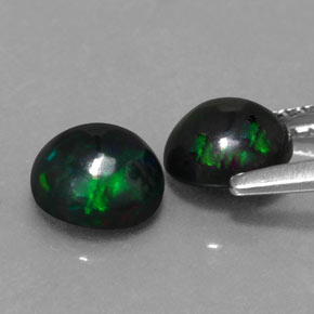 캐럿 천연 다색 초콜릿 오팔 보석, 라운드 컷, 불투명체