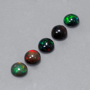 캐럿 천연 다색 초콜릿 오팔 보석, 라운드 컷, 불투명체