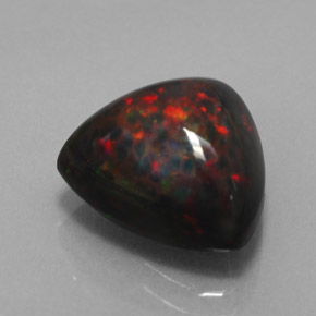3.52캐럿 천연 멀티컬러 초콜릿 오팔, 트릴리언, 11.6×11.6 mm, 불투명체