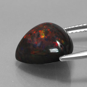 3.52캐럿 천연 멀티컬러 초콜릿 오팔, 트릴리언, 11.6×11.6 mm, 불투명체