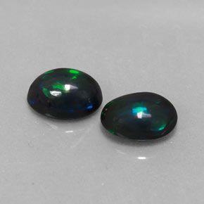 캐럿 천연 멀티컬러 초콜릿 오팔 보석, 타원형 컷, 7.9×6 mm, 불투명체