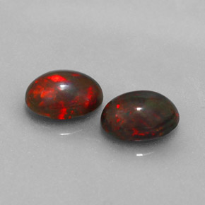 캐럿 천연 멀티컬러 초콜릿 오팔 보석, 타원형 컷, 7.1×5.1 mm, 투명한