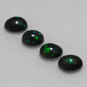 캐럿 천연 다색 초콜릿 오팔 보석, 타원형 컷, 투명한