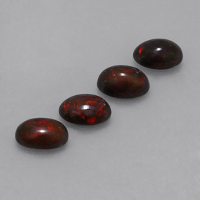 1.82캐럿 천연 멀티컬러 초콜릿 오팔 보석, 타원형 컷, 7.1×5.1 mm, 불투명체