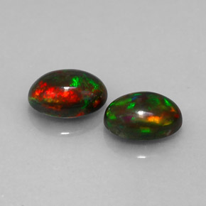 캐럿 천연 멀티컬러 초콜릿 오팔 보석, 타원형 컷, 7.1×5 mm, 투명한