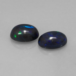 캐럿 천연 멀티컬러 초콜릿 오팔 보석, 타원형 컷, 7×5.1 mm, 투명한