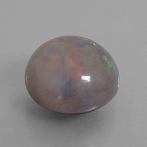 11.31캐럿 천연 멀티컬러 초콜릿 오팔, 라운드 컷, 16.18 mm, 불투명체