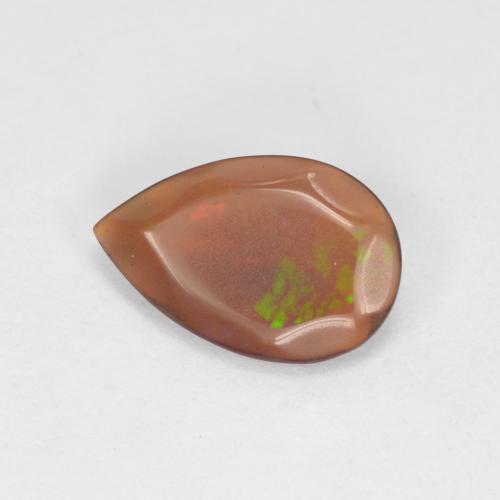 0.48캐럿 천연 멀티컬러 초콜릿 오팔, 배 모양, 9.2×6 mm, 투명한