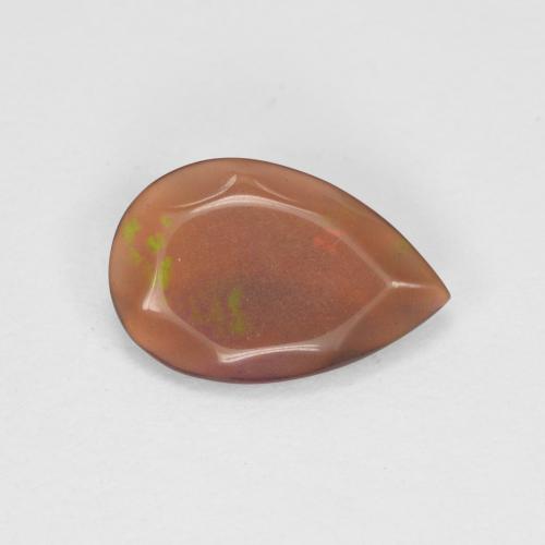 0.48캐럿 천연 멀티컬러 초콜릿 오팔, 배 모양, 9.2×6 mm, 투명한