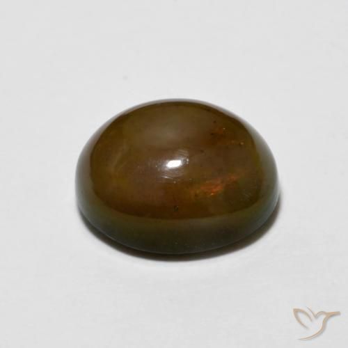 2.20캐럿 천연 Medium Dark-Brown 초콜릿 오팔, 타원형, 불투명체