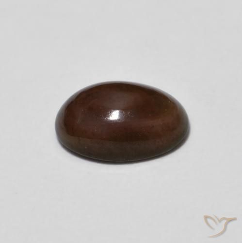 0.50캐럿 천연 다색 초콜릿 오팔, 타원형, 투명한