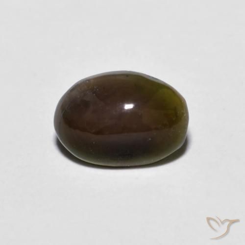 0.38ct 자연스러운 다색 초콜릿 오팔, 타원형, 불투명체