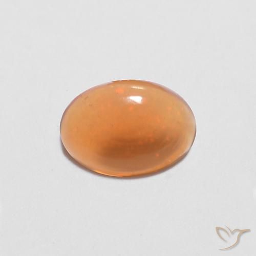 0.34ct 자연스러운 캐러멜 브라운 초콜릿 오팔, 타원형, 투명한
