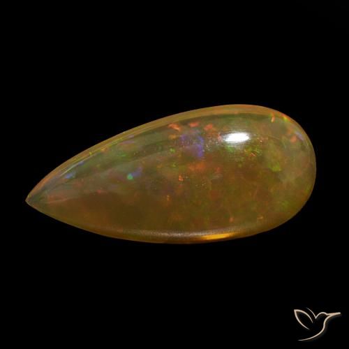8.56ct 다색 초콜릿 오팔, 배 모양, 투명한