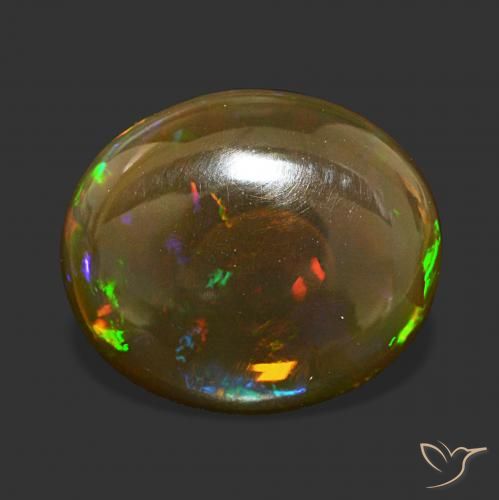 9.41ct 다색 초콜릿 오팔, 타원형, 투명한