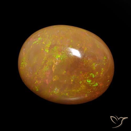 12.74캐럿 천연 다색 초콜릿 오팔, 타원형, 불투명체