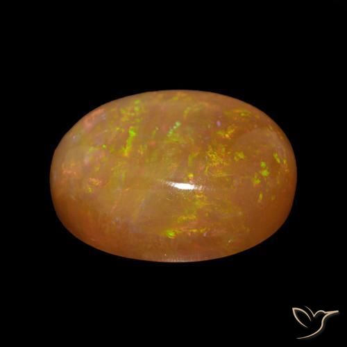 12.74캐럿 천연 다색 초콜릿 오팔, 타원형, 불투명체