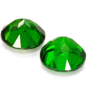 캐럿 천연 그린 크롬 디옵사이드 보석, 라운드 컷, 5.08 mm, SI