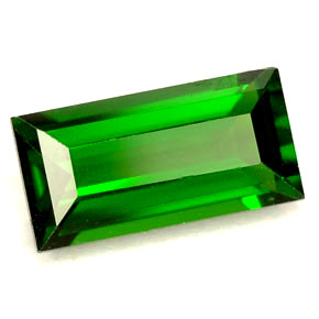 1.65캐럿 천연 그린 크롬 디옵사이드, 바게트, 10.1×5 mm, VVS-VS