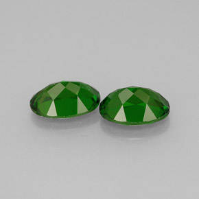 캐럿 천연 그린 크롬 디옵사이드 보석, 타원형 컷, 7.1×5.1 mm, VS