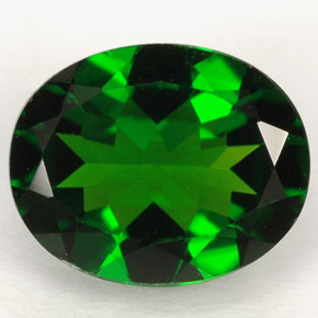 2.62캐럿 천연 그린 크롬 디옵사이드, 타원형 컷, 9.9×8.1 mm, VVS
