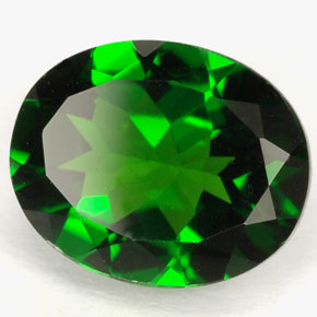 2.62캐럿 천연 그린 크롬 디옵사이드, 타원형 컷, 9.9×8.1 mm, VVS