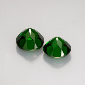 캐럿 천연 그린 크롬 디옵사이드 보석, 라운드 컷, 7.01 mm, VS-SI