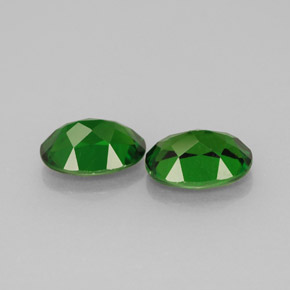 캐럿 천연 그린 크롬 디옵사이드 보석, 타원형 컷, 7.2×5.1 mm, VS