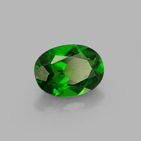 0.89캐럿 천연 그린 크롬 디옵사이드, 타원형 컷, 7×5.1 mm, VS