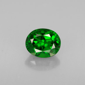 0.68캐럿 천연 그린 크롬 디옵사이드, 타원형 컷, 5.7×4.7 mm, VS