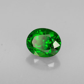 0.68캐럿 천연 그린 크롬 디옵사이드, 타원형 컷, 5.7×4.7 mm, VS