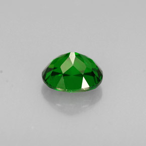 0.68캐럿 천연 그린 크롬 디옵사이드, 타원형 컷, 5.7×4.7 mm, VS