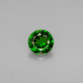 0.64캐럿 천연 그린 크롬 디옵사이드, 라운드 컷, 5.44 mm, VVS-VS