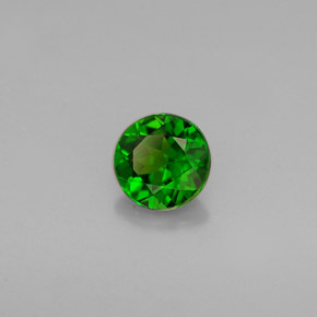 0.64캐럿 천연 그린 크롬 디옵사이드, 라운드 컷, 5.44 mm, VVS-VS