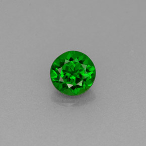 0.45캐럿 천연 그린 크롬 디옵사이드, 라운드 컷, 4.54 mm, VVS-VS